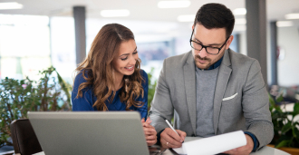 Client banking service visual